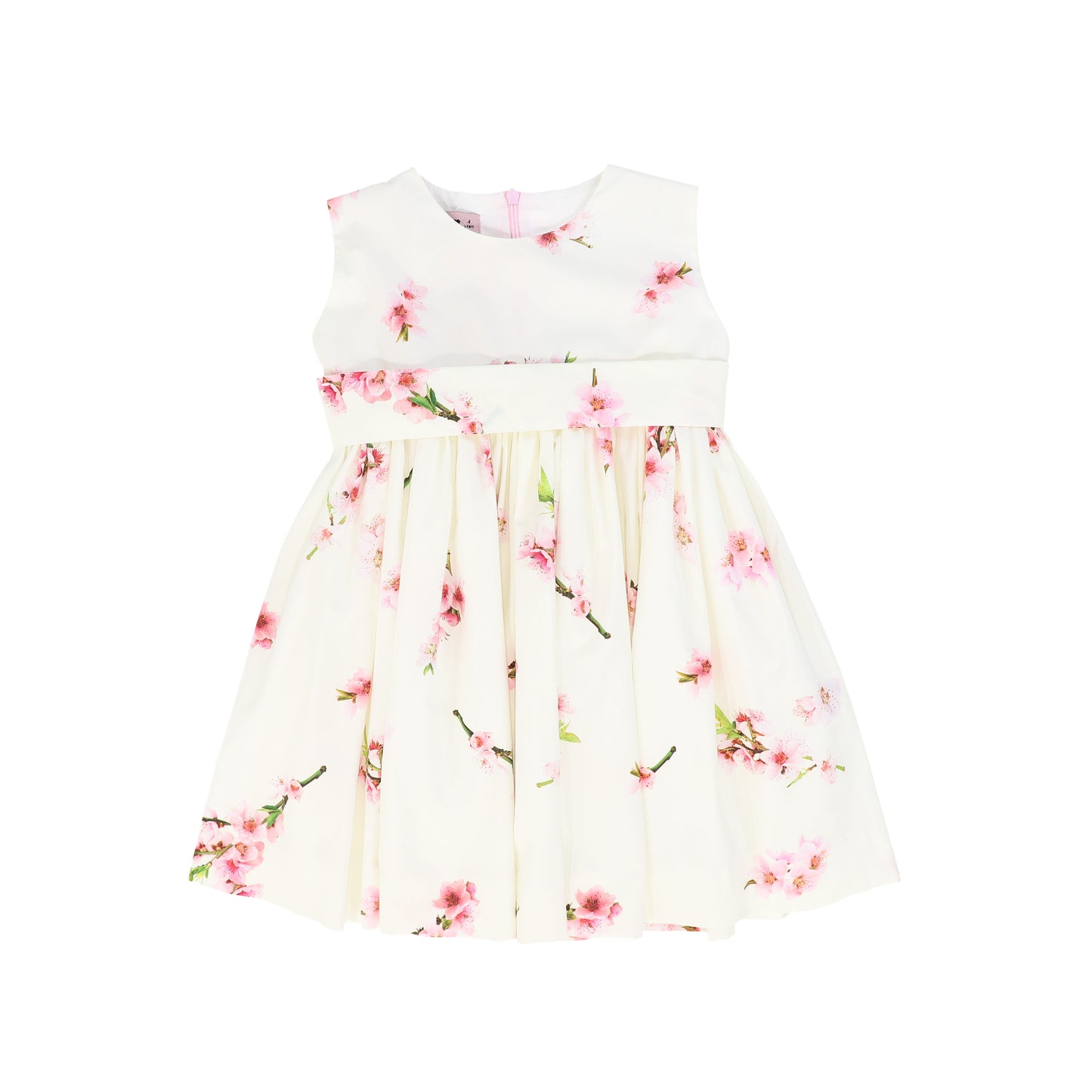 PHI CREAM/PINK FLORAL BLOSSOM DOUBLE BOW DRESS [FINAL SALE]