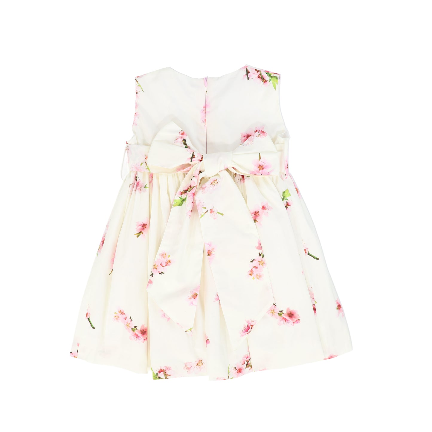 PHI CREAM/PINK FLORAL BLOSSOM DOUBLE BOW DRESS [FINAL SALE]