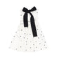 PHI IVORY/BLACK DOTTED BOW DRESS