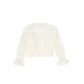 PHILOSOPHY CREAM CHUNKY KNIT RUFFLE TRIM SWEATER [FINAL SALE]