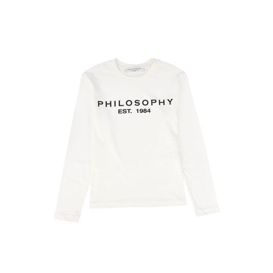 PHILOSOPHY CREAM/BLACK LOGO TSHIRT [FINAL SALE]