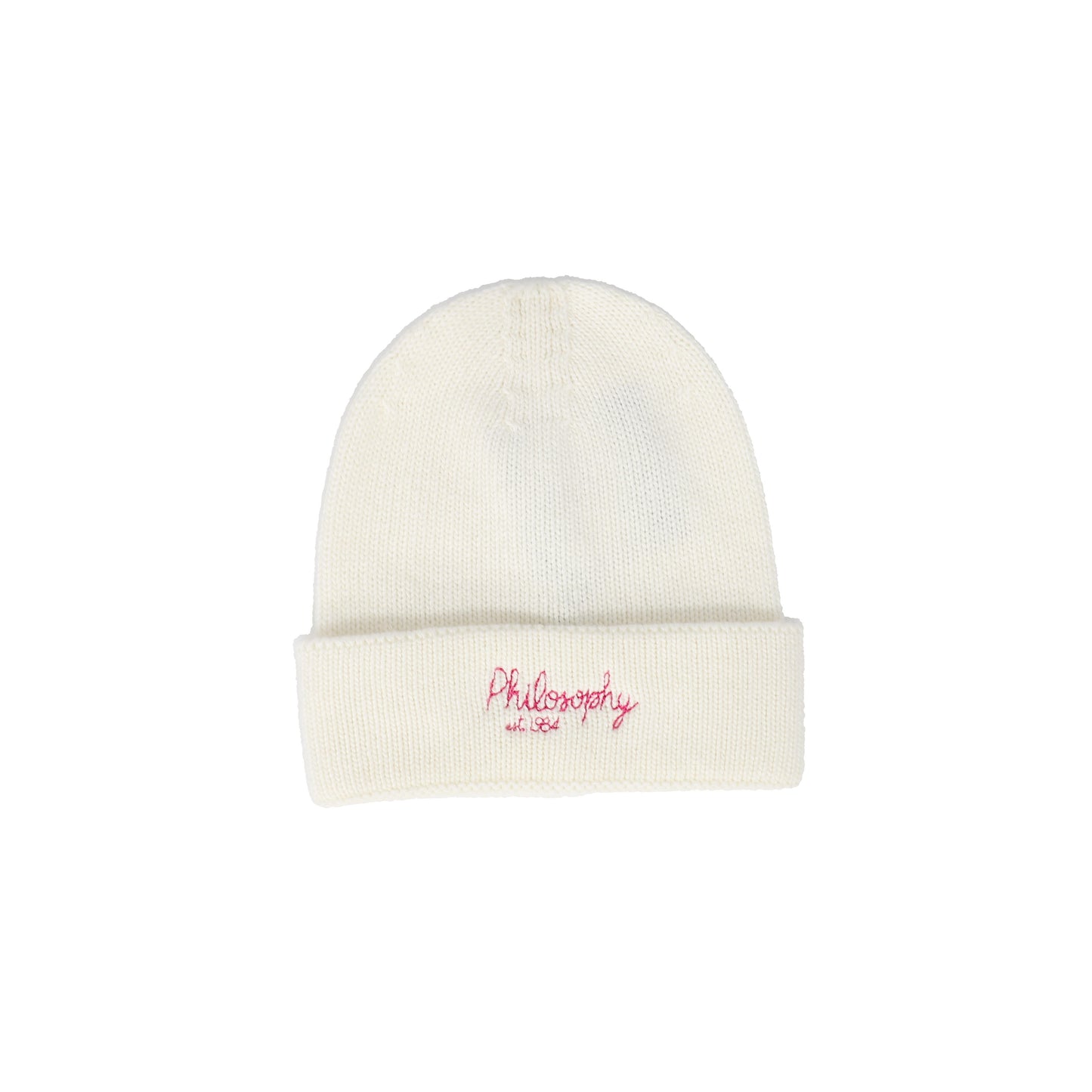 PHILOSOPHY CREAM LOGO BEANIE [FINAL SALE]