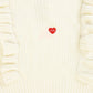 PHILOSOPHY CREAM CHUNKY KNIT RUFFLE TRIM SWEATER [FINAL SALE]