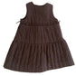 ORANGE DIMANCHE BROWN QUILTED TIERED JUMPER