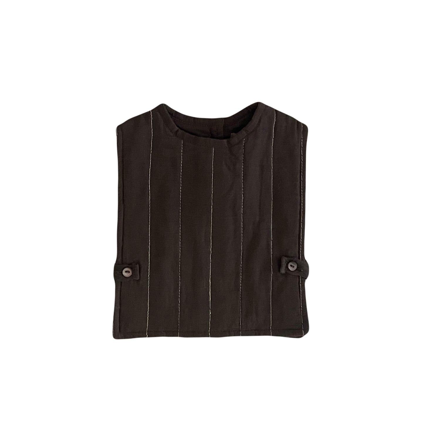 ORANGE DIMANCHE BROWN STITCH QUILTED VEST
