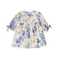 PICCOLA LUDO BIEGE/BLUE FLOWER PRINT DRESS [FINAL SALE]