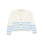 PHILOSOPHY CREAM/BLUE STRIPED CARDIGAN