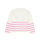 PHILOSOPHY PINK/WHITE STRIPED LOGO SWEATER