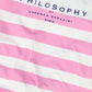 PHILOSOPHY PINK/WHITE STRIPED LOGO SWIMSUIT