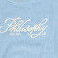 PHILOSOPHY CREAM/BLUE LOGO SWEATER