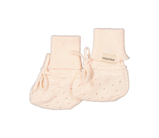 MARMAR COPENHAGEN PINK OPEN KNIT BOOTIES