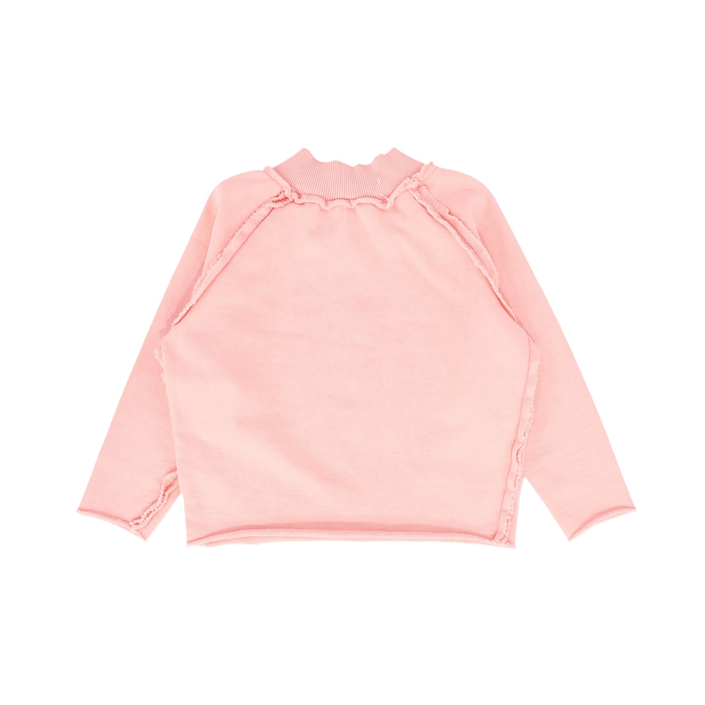 BOOSO PINK FRAYED HEM SWEATSHIRT