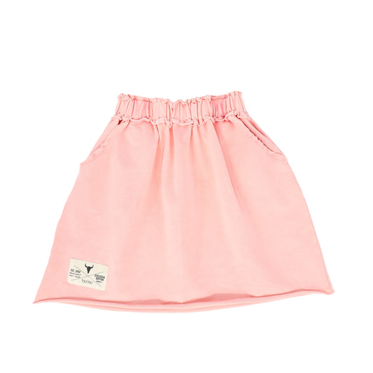 BOOSO PINK GATHERED WAIST SKIRT