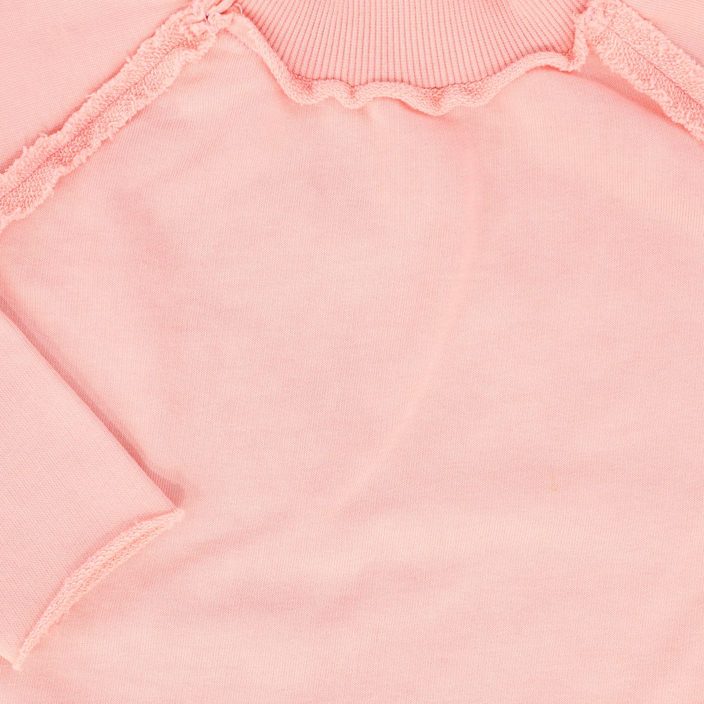 BOOSO PINK FRAYED HEM SWEATSHIRT