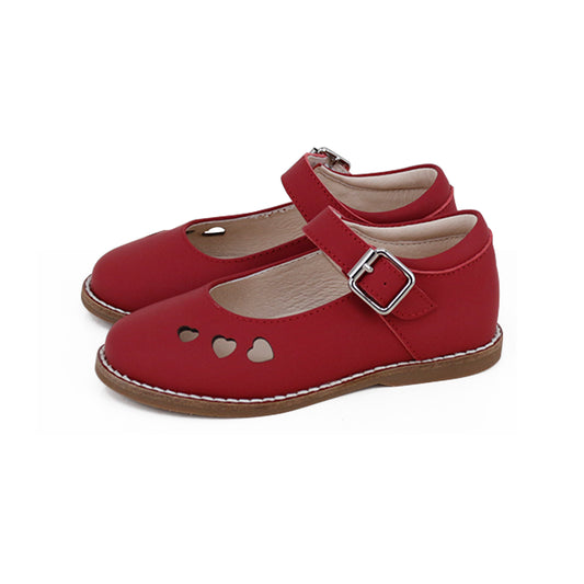CAMILLE KIDS RED HEART CUT OUT SHOE