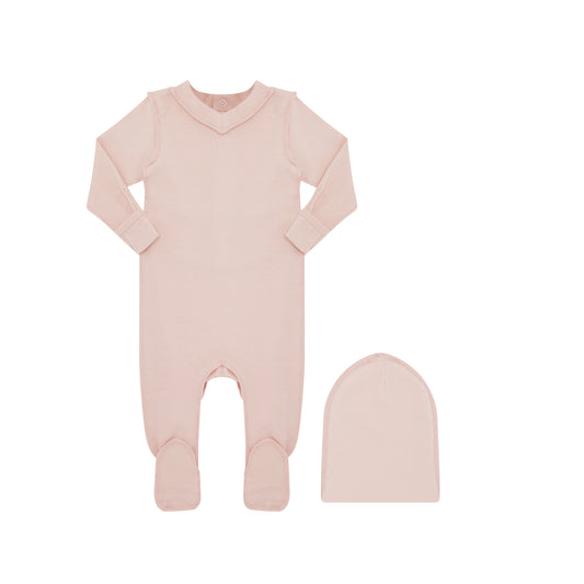 LITTLE PARNI PINK V NECK FOOTIE
