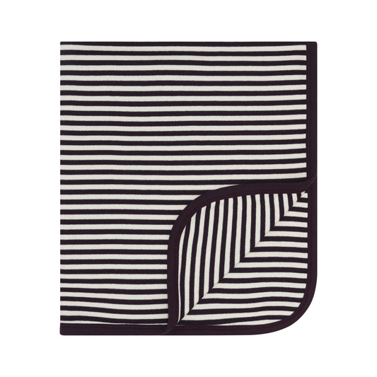 LITTLE PARNI BLACK/PURPLE STRIPED BLANKET [FINAL SALE]