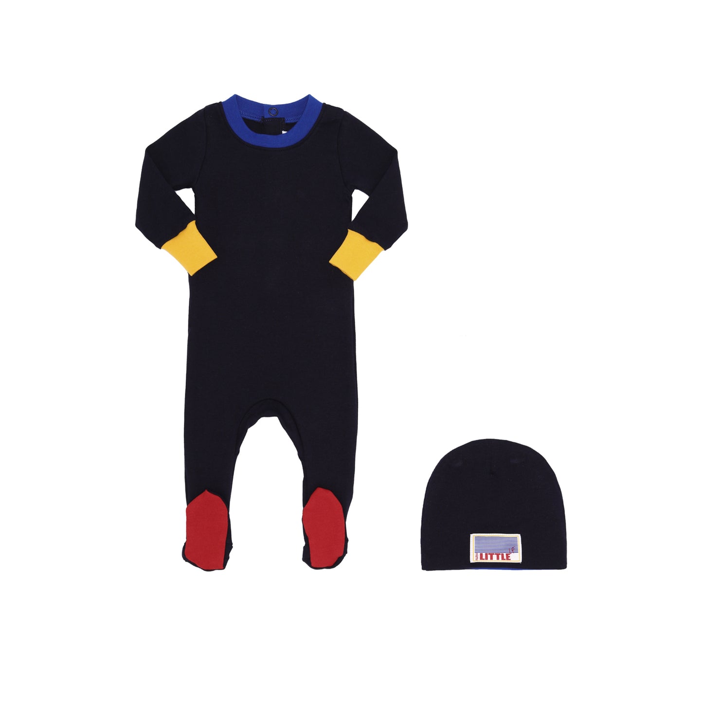 LITTLE PARNI NAVY/BLUE COLORBLOCK FOOTIE