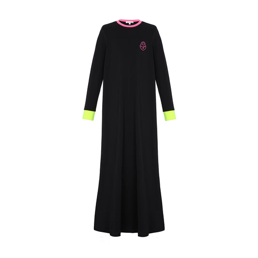 LITTLE PARNI BLACK/PINK HEARTLOCK CUFF NIGHTGOWN