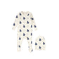 LITTLE PARNI NAVY LOGO FOOTIE + BEANIE