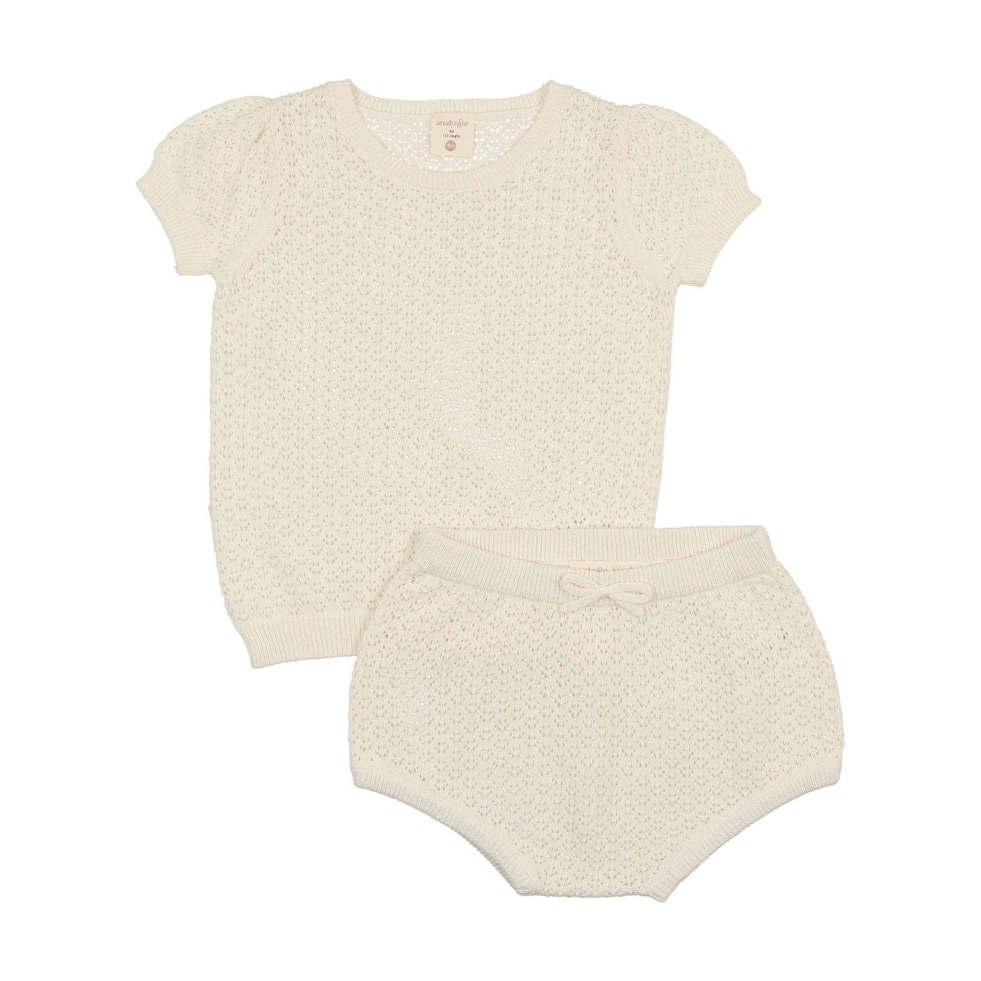 Cream Pointelle Knit Fabric