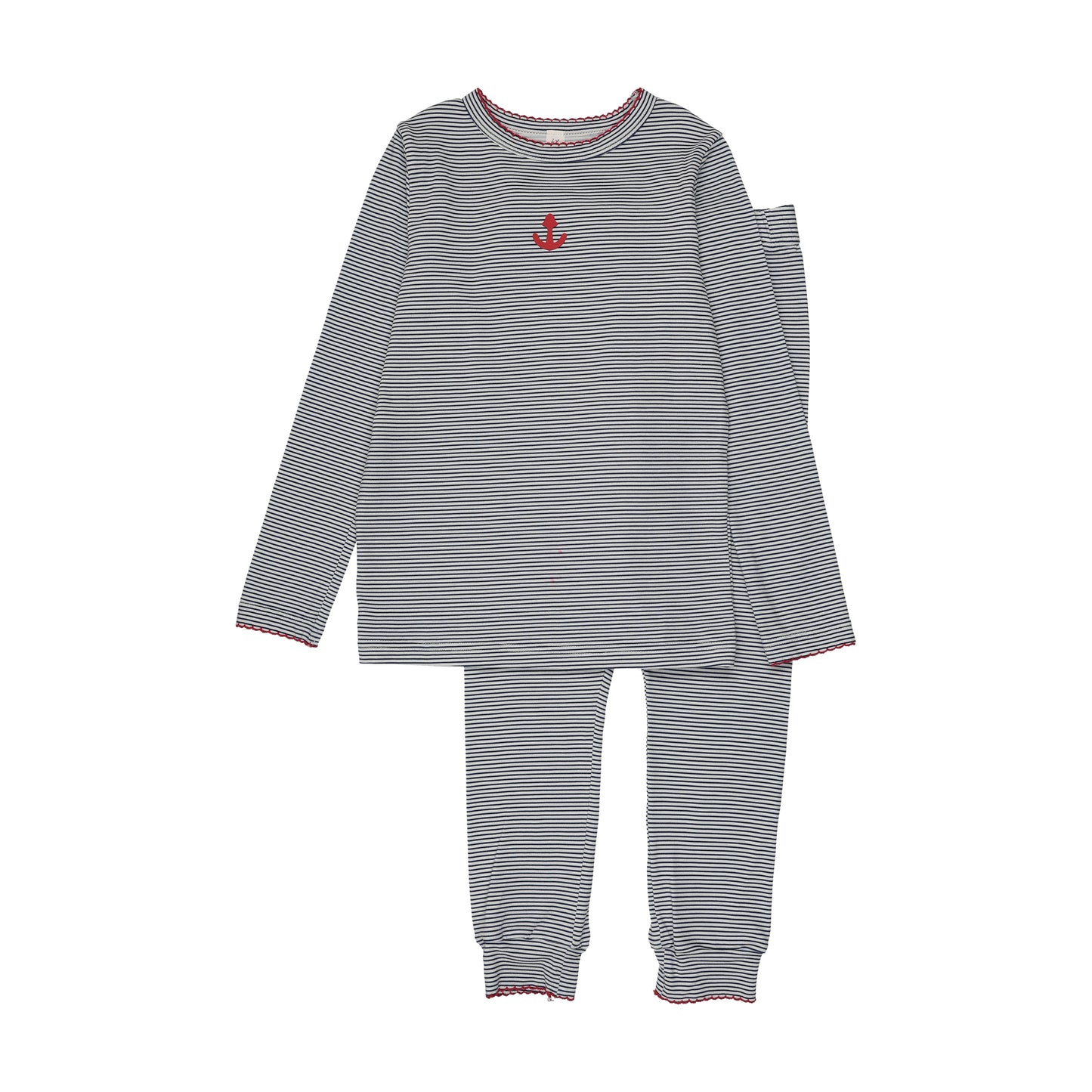 BOPOP NAVY ANCHOR PIN STRIPE PAJAMA SET