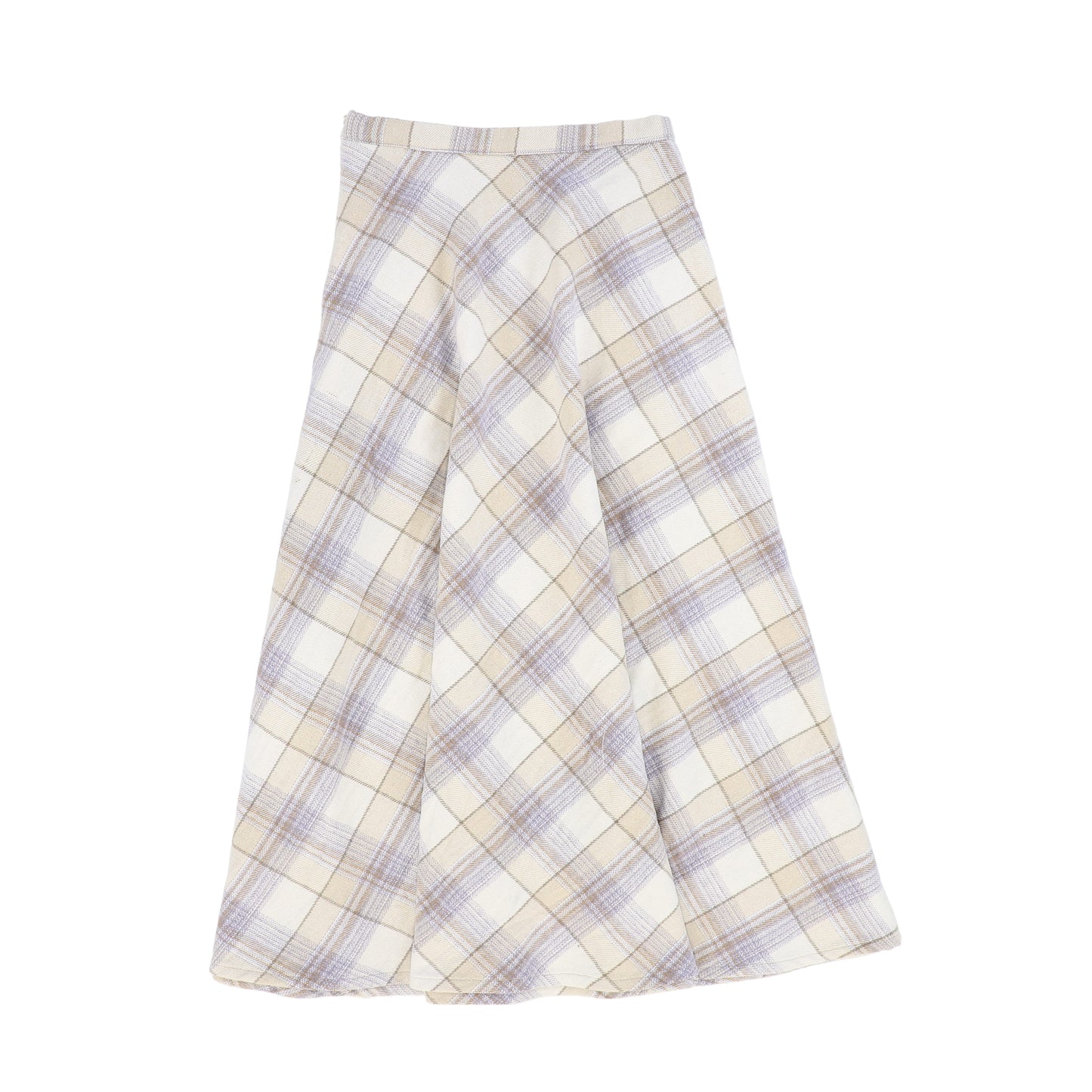 VALENTINA BEIGE PLAID POCKET MAXI SKIRT
