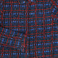 VALENTINA NAVY/BURGUNDY PLAID SMOCKED BLOUSE