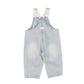 PLEASE MOM KIDS BLUE DENIM WASH EMBROIDERED OVERALLS