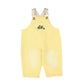 PLEASE MOM KIDS YELLOW DENIM EMBROIDERED OVERALLS