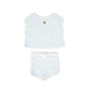 PLEASE MOM KIDS BLUE TERRY LEMON SHORTS SET