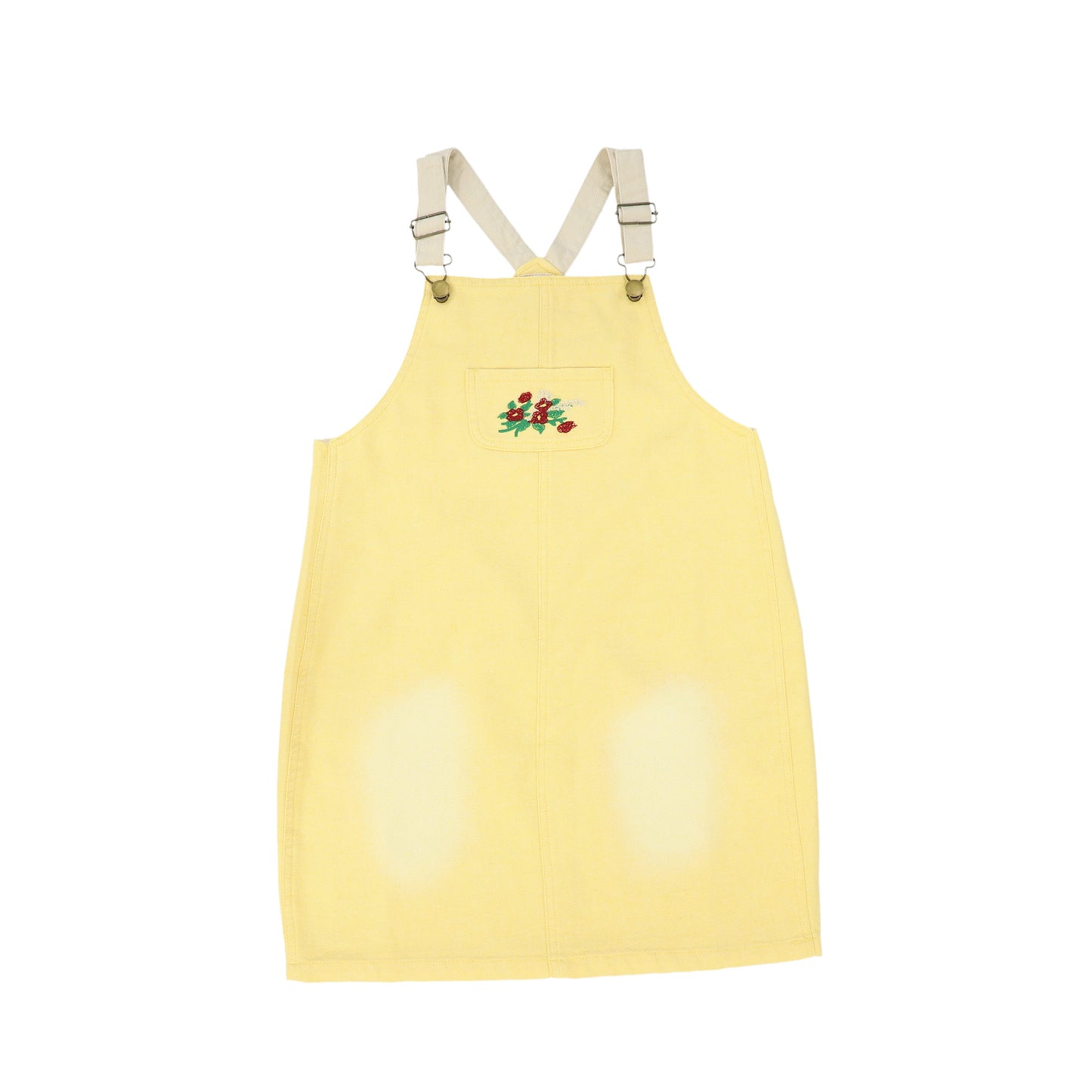 PLEASE MOM KIDS YELLOW DENIM EMBROIDERED JUMPER