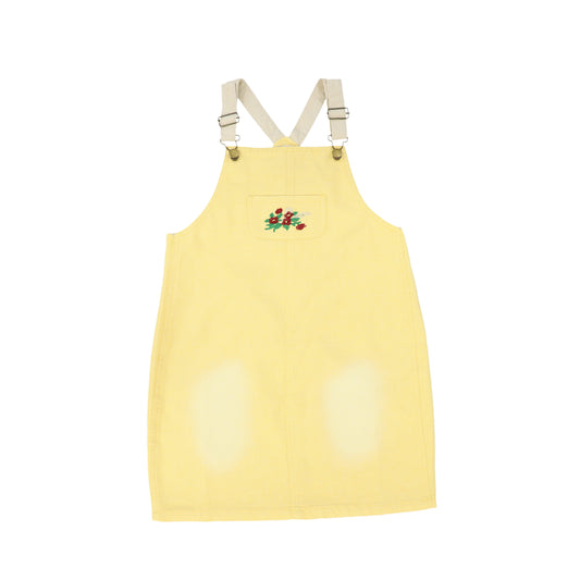 PLEASE MOM KIDS YELLOW DENIM EMBROIDERED JUMPER