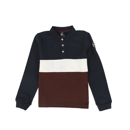 COLMAR NAVY COLORBLOCK POLO SHIRT