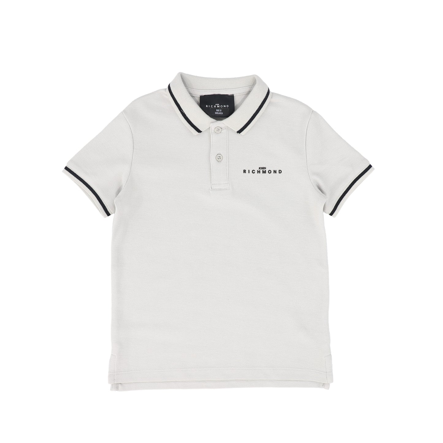 JOHN RICHMOND GREY CONTRAST TRIM POLO [FINAL SALE]