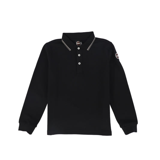 COLMAR BLACK TEXTURED POLO SHIRT