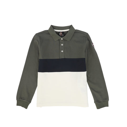 COLMAR MUTED GREEN COLORBLOCK POLO SHIRT