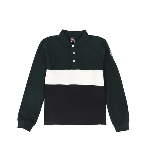 COLMAR FOREST GREEN COLORBLOCK POLO SHIRT