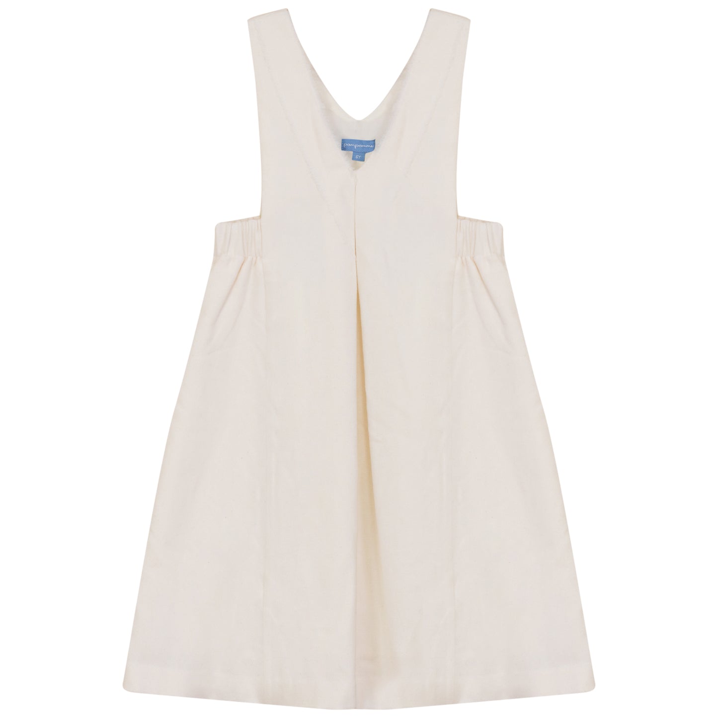 POMPOMME CREAM WOOL V DESIGN JUMPER