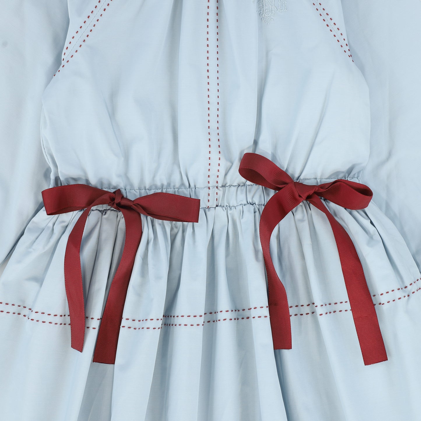 THE MIDDLE DAUGHTER LIGHT BLUE SCALLOP TRIM DRESS