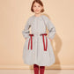 THE MIDDLE DAUGHTER LIGHT BLUE SCALLOP TRIM DRESS