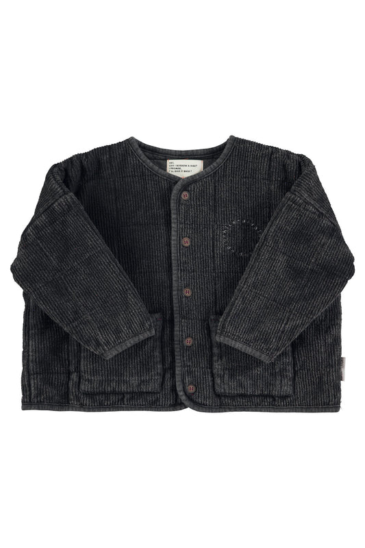 PIUPIUCHICK BLACK TEXTURED POCKET JACKET