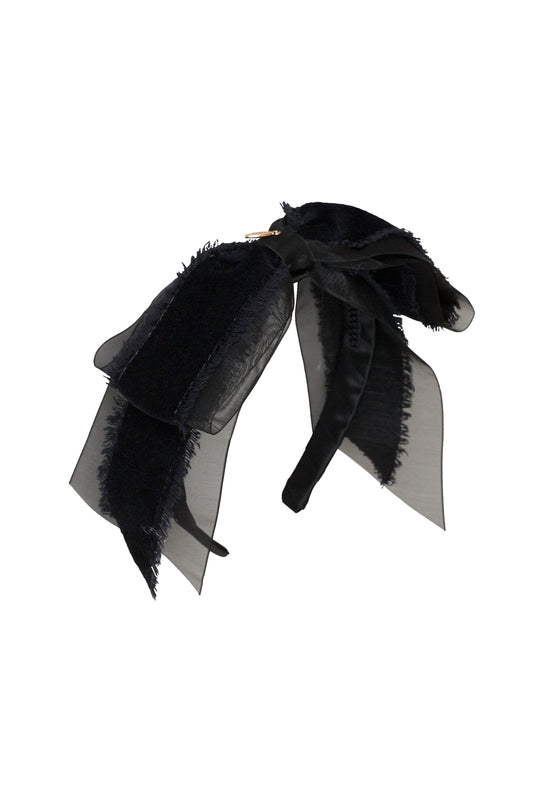 PROJECT 6 BLACK VELVET PRIMROSE HEADBAND [FINAL SALE]