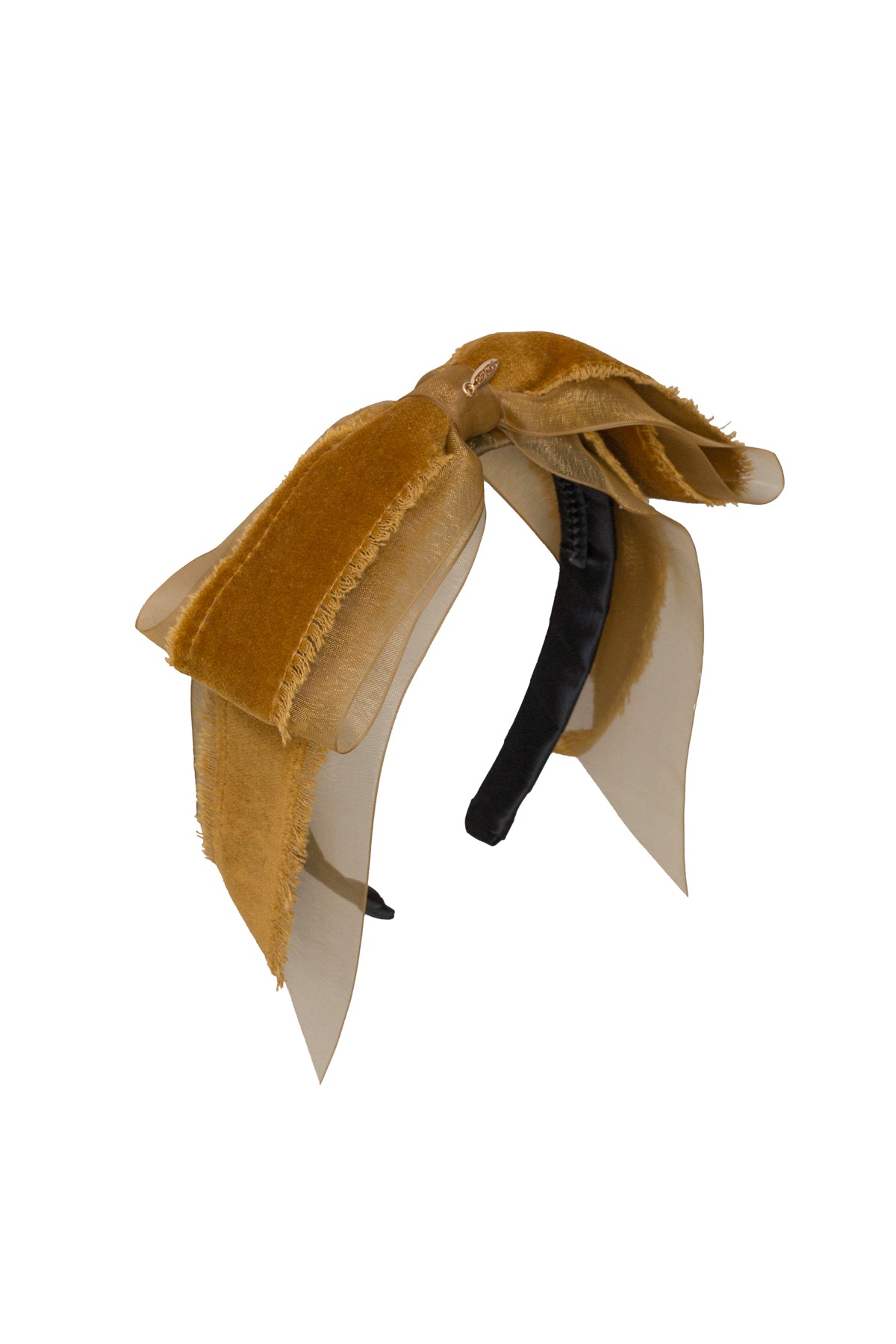 PROJECT 6 CAMEL VELVET PRIMROSE HEADBAND [FINAL SALE]