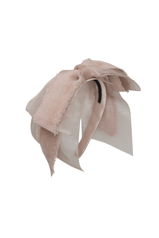 PROJECT 6 PINK VELVET PRIMROSE HEADBAND [FINAL SALE]
