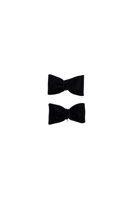 PROJECT 6 BLACK PUFFED BOW CLIPS [FINAL SALE]