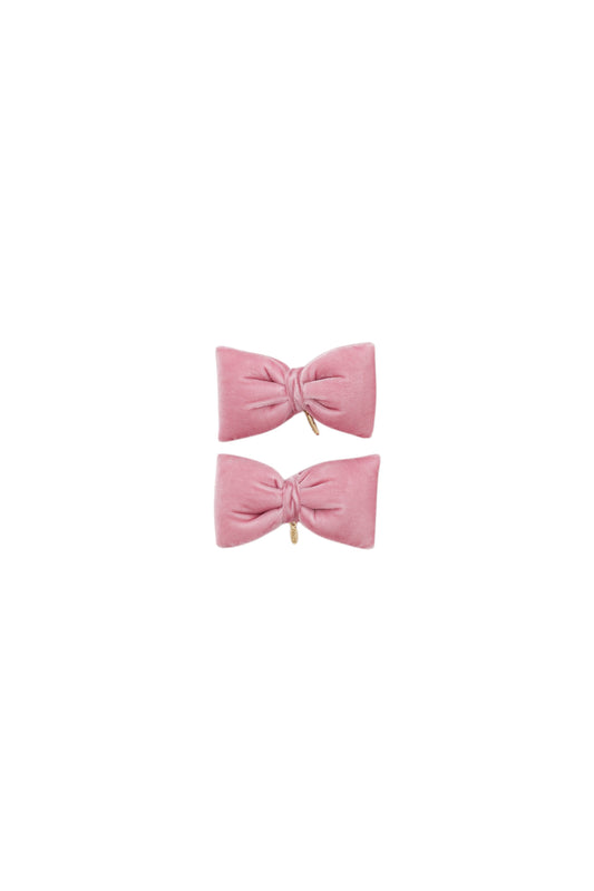 PROJECT 6 PINK PUFFED BOW CLIPS [FINAL SALE]