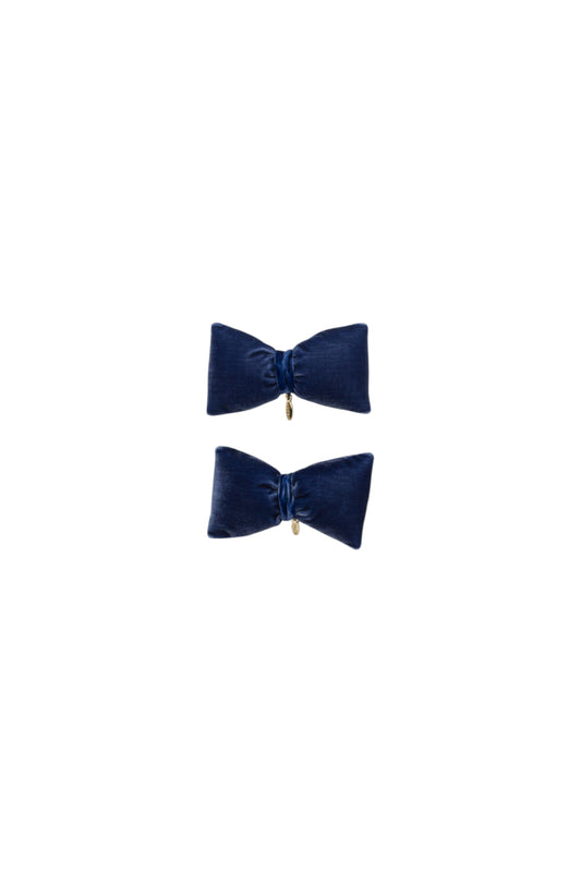 PROJECT 6 NAVY PUFFED BOW CLIPS