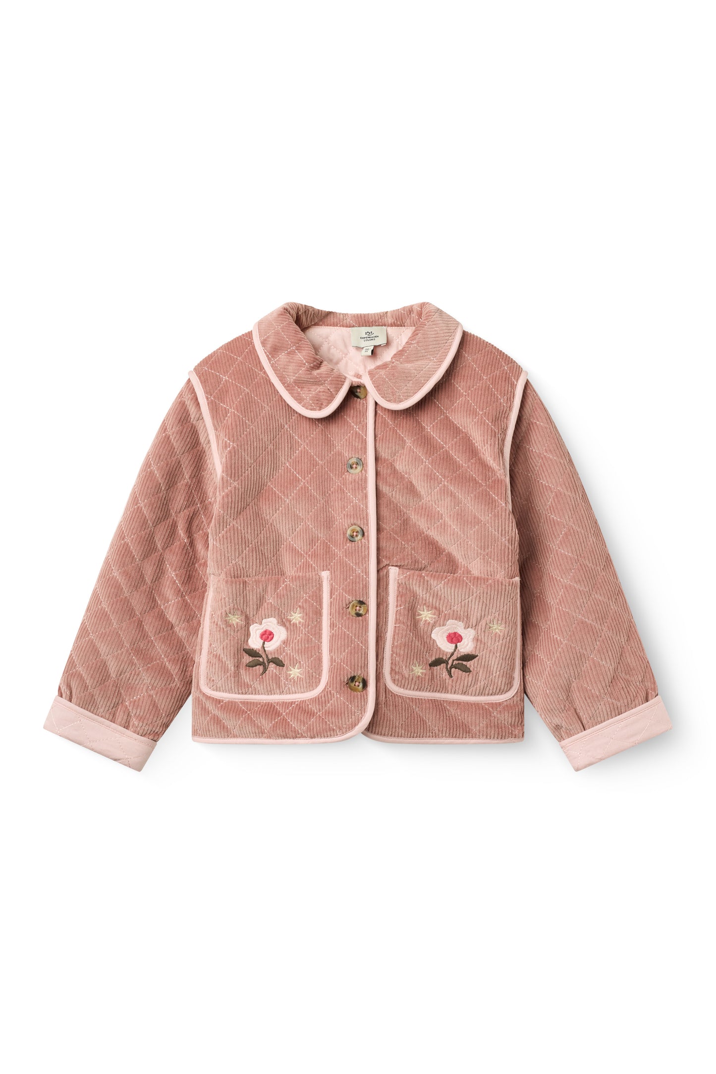 COPENHAGEN COLOR BLUSH EMBROIDERED QUILTED CORDUROY JACKET