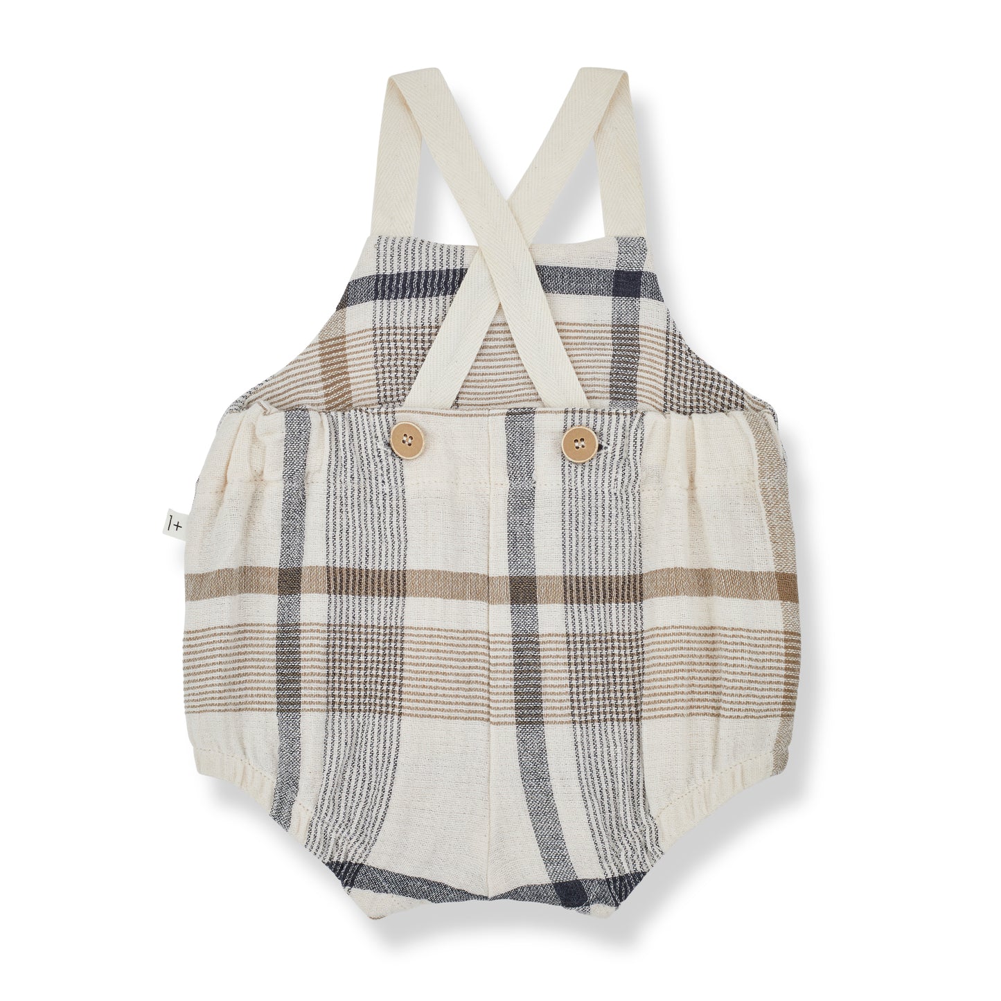 1 + IN THE FAMILY BROWN PLAID ROMPER [FINAL SALE]